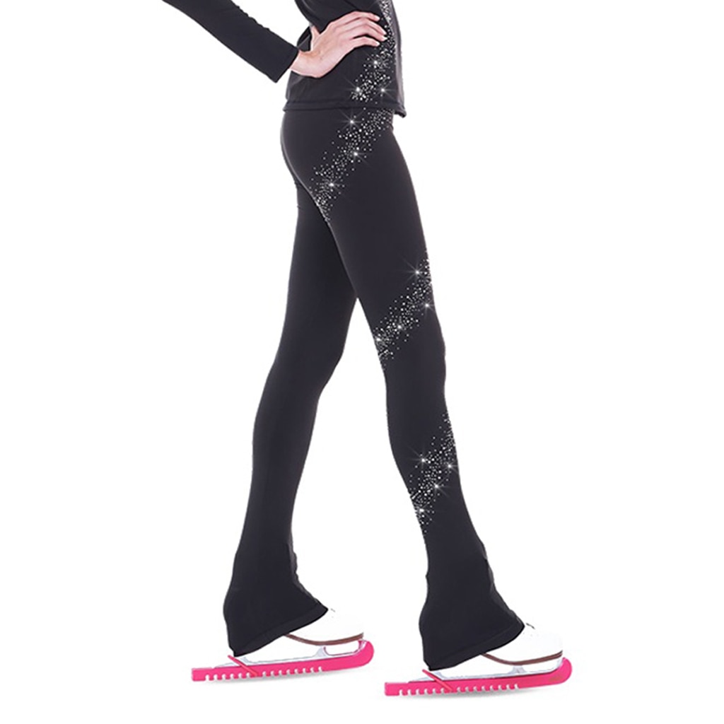 Performance Figure Skating Long Pants - Compression Ice Skating Leggings Sportswear for Girls Women Ladies Traing Practice