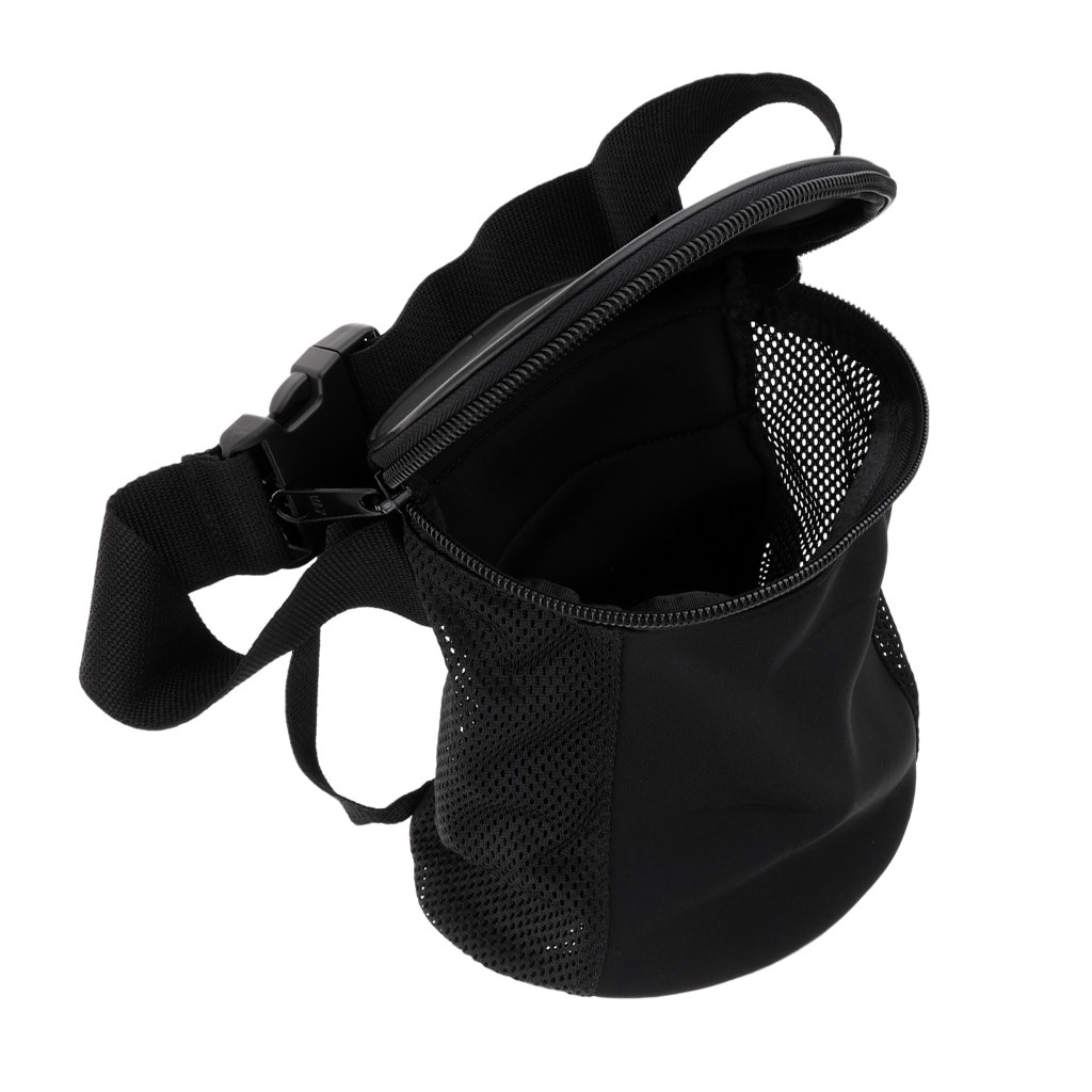 3mm Neoprene Scuba Diving Mesh Bag Pouch Snorkeling Dive Gear Storage Holder Zipper Cylinder Shape with Wrist Thigh Strap