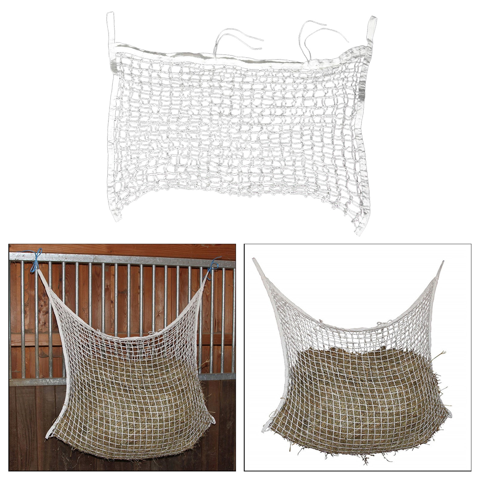 Hay Bag Horse Cattle Cow Feed Hay Net Horse Hanging Mesh Bag Equestrian Horse Feeder Bag Feeding Supplies 