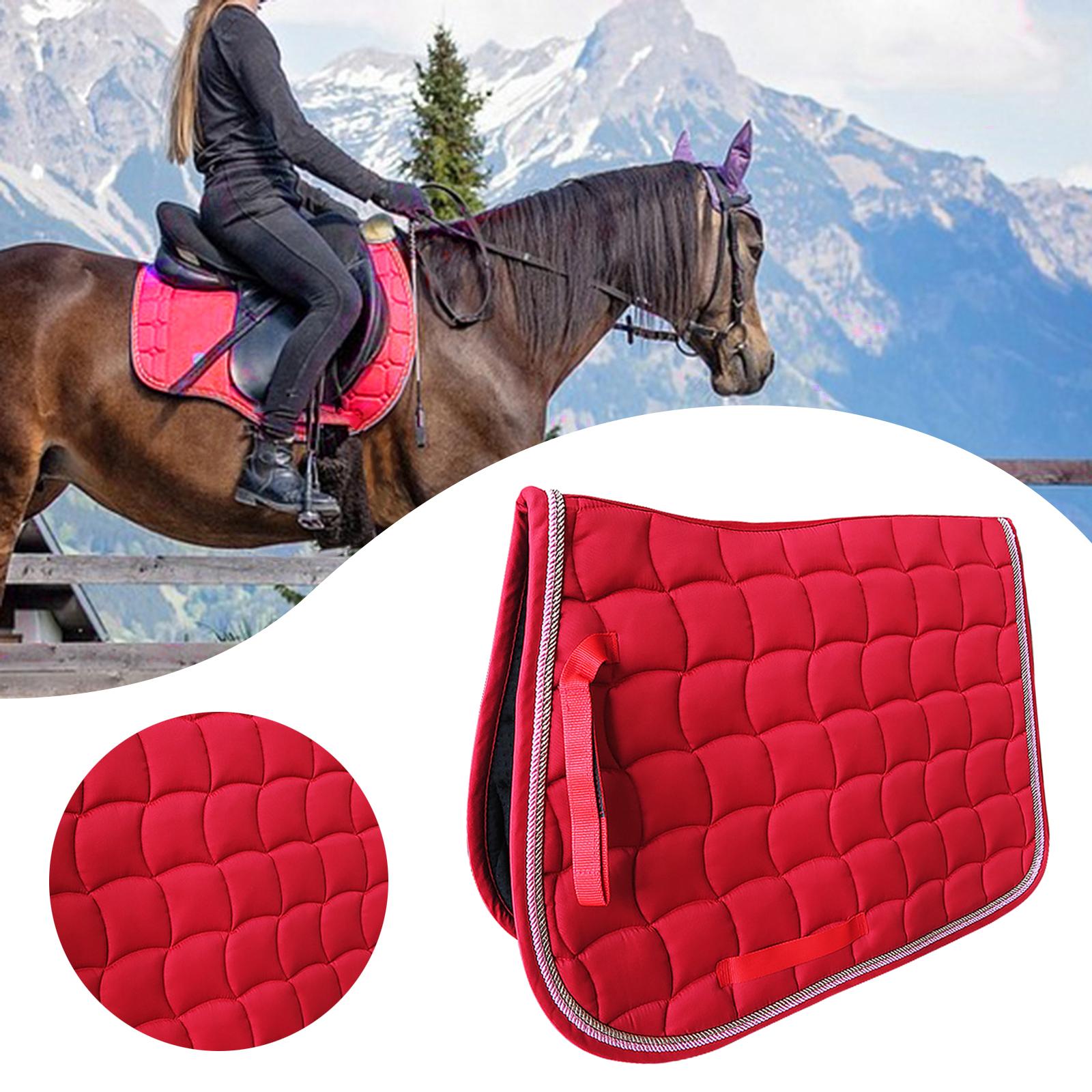 Horse Riding Saddle Pad Breathable Seat Cushion Anti-Slip Saddle Cushion  Soft Cotton For Equestrian Horse Equipment Red