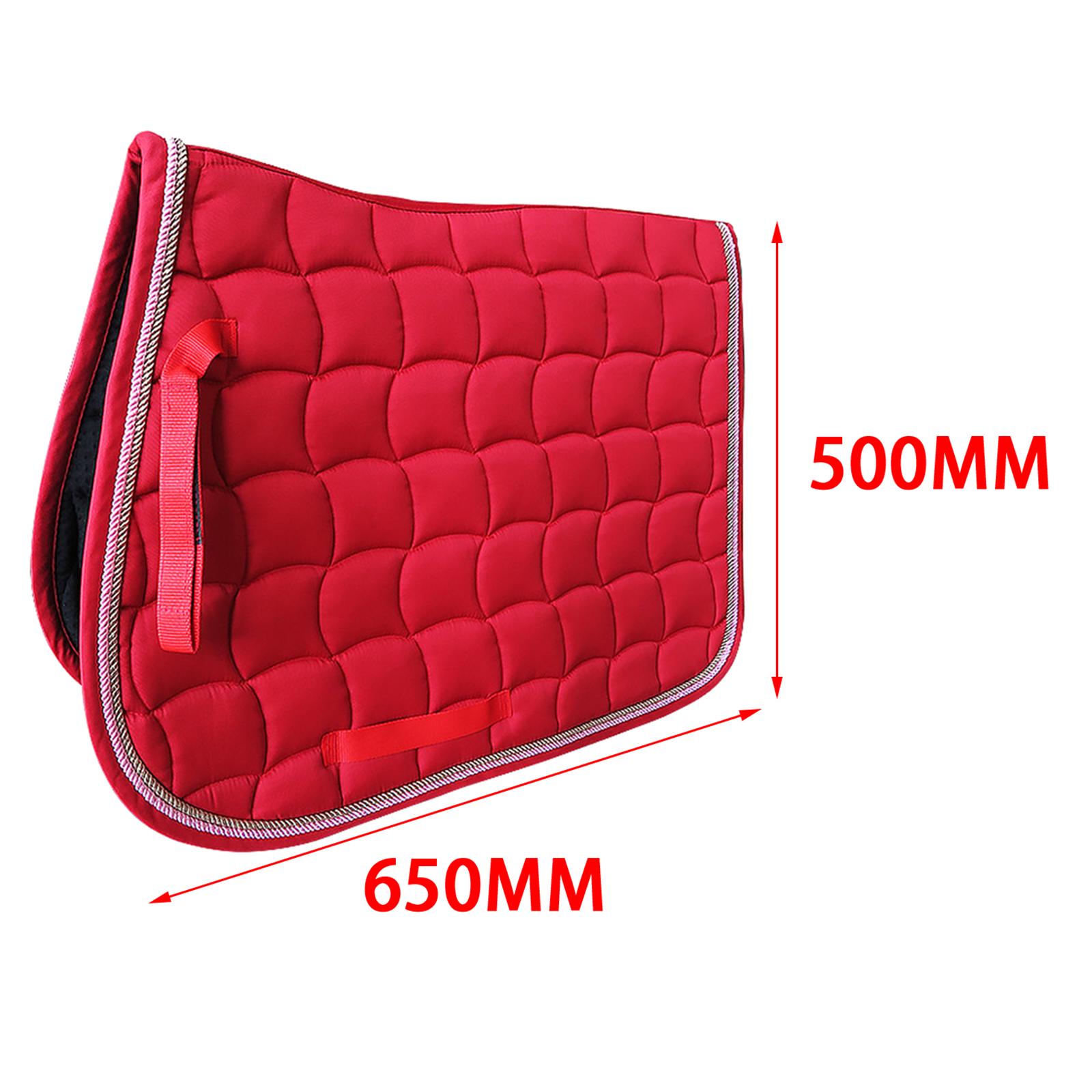 Horse Riding Saddle Pad Breathable Seat Cushion Anti-Slip Saddle Cushion  Soft Cotton For Equestrian Horse Equipment Red