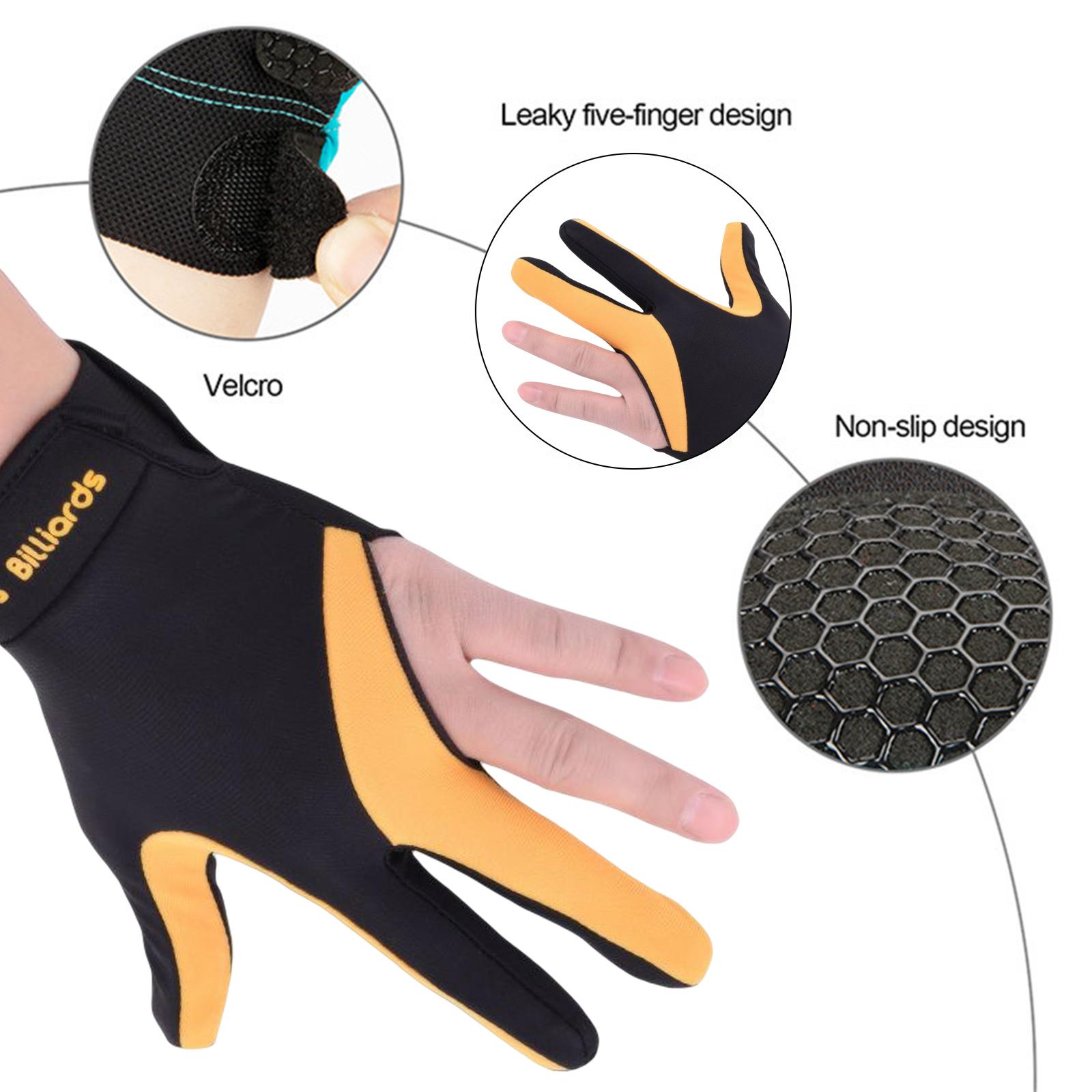 Left Bridge Hand Snooker Billiard Glove Elastic with Anti Skid Pad Quick Dry Unisex Adults Billiard Glove Handwear Universal