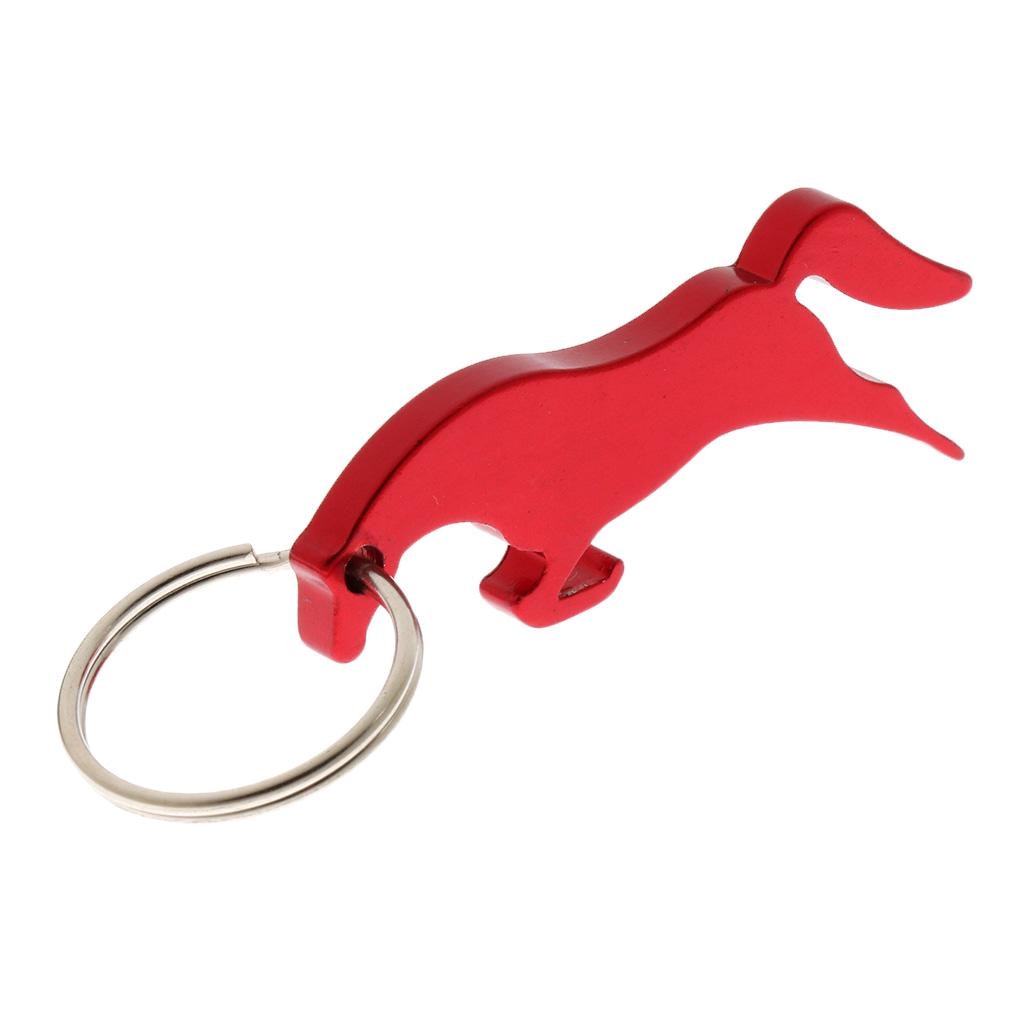 Aluminum Running Horse Pattern Bottle Opener Key Ring Keychain Bag Pendent