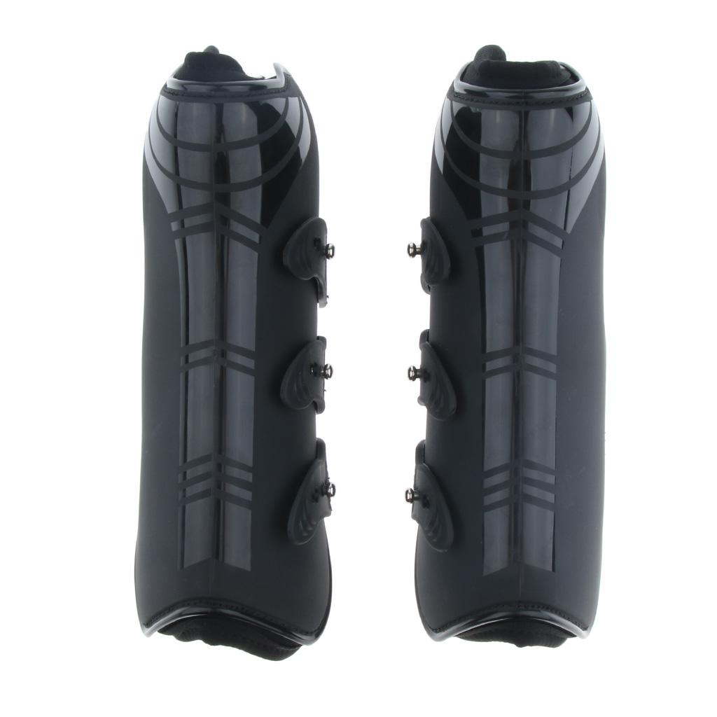 1 Pair Horse Tendon Boots, PU Shell, Horse Jumping Protection Cover for Horse Jumping Training Equipment