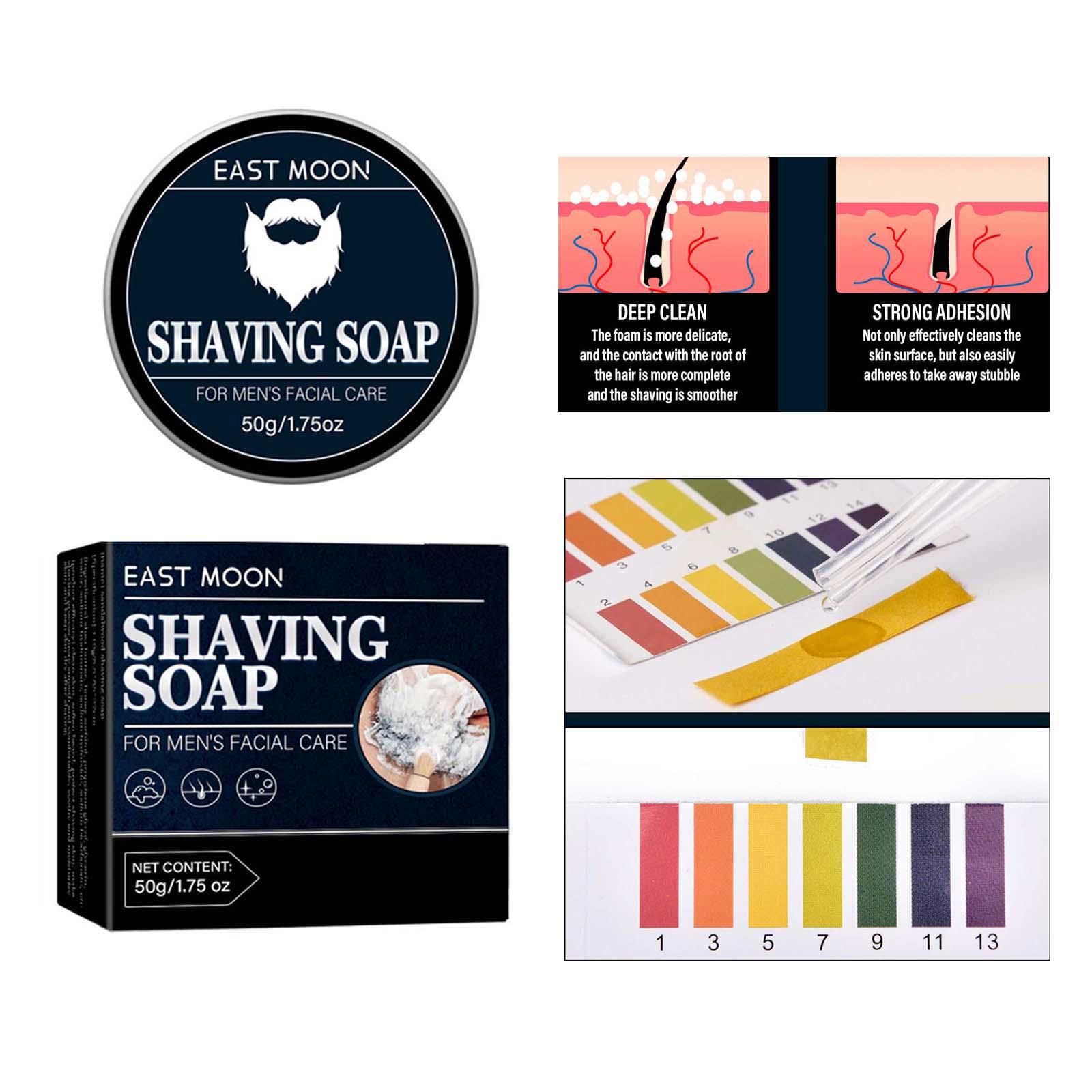 Shave Soap for Men Dense Lather Comfortable Wet Shave Foaming Moisturizing Smooth Shaving Cream for Home Salon Barber